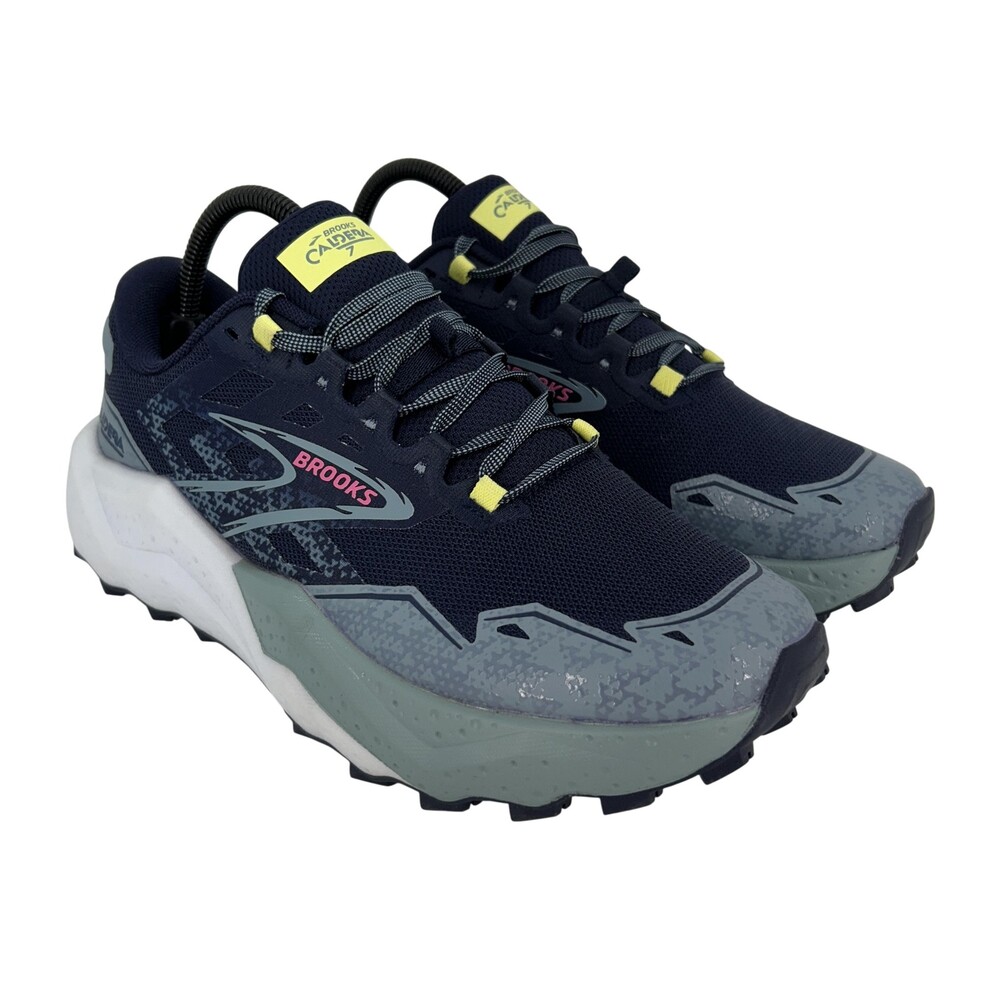 Brooks Shoes Womens Size 9.5 Caldera 7 Navy Gray Mesh Trail Running Sneakers